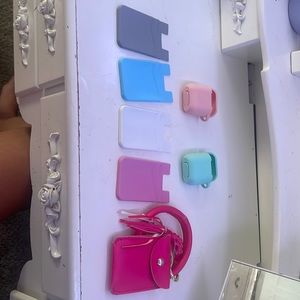 AIRPOD CASE, PHONE CARD HOLDER, and KEY CHAIN BUNDLE